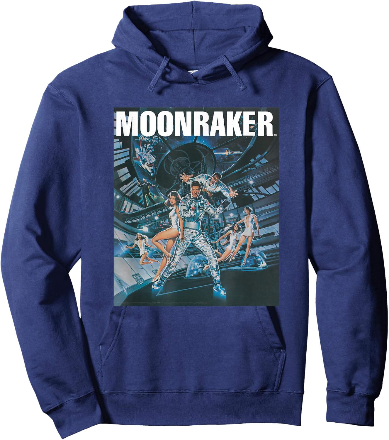 Official James Bond 007 Moonraker Hoodie - Hoodie | Navy
