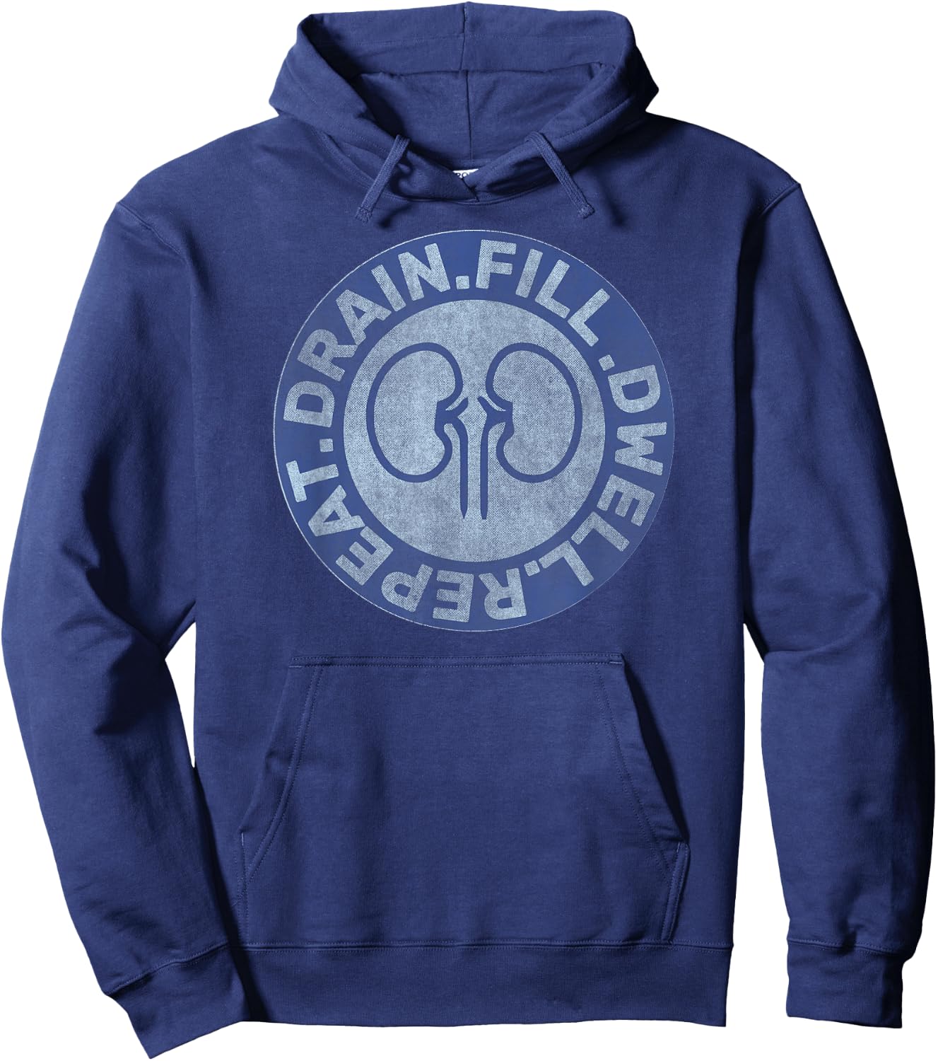 Peritoneal Dialysis Nurse Funny Quote - Black, -Adults, Short Sleeve, Cotton Blend, Polyester, Small Hoodie - Hoodie | Navy