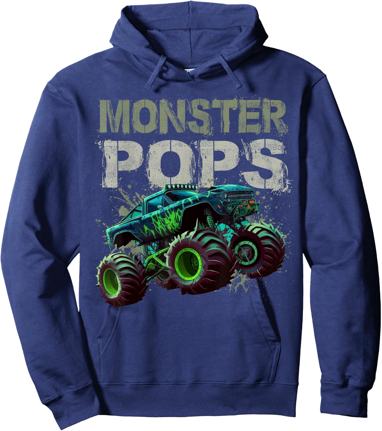 Monster Truck Pops Family Matching Monster Truck Lovers Hoodie - Hoodie | Navy