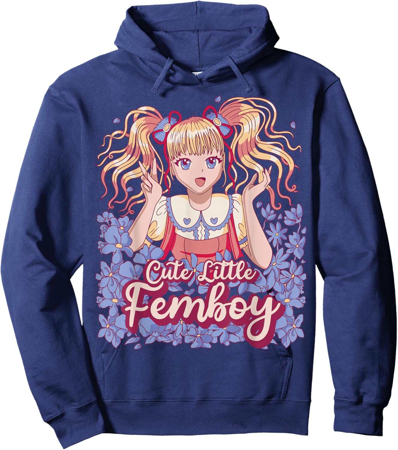Femboy Anime Cute Little Femboy Hoodie - Hoodie | Navy