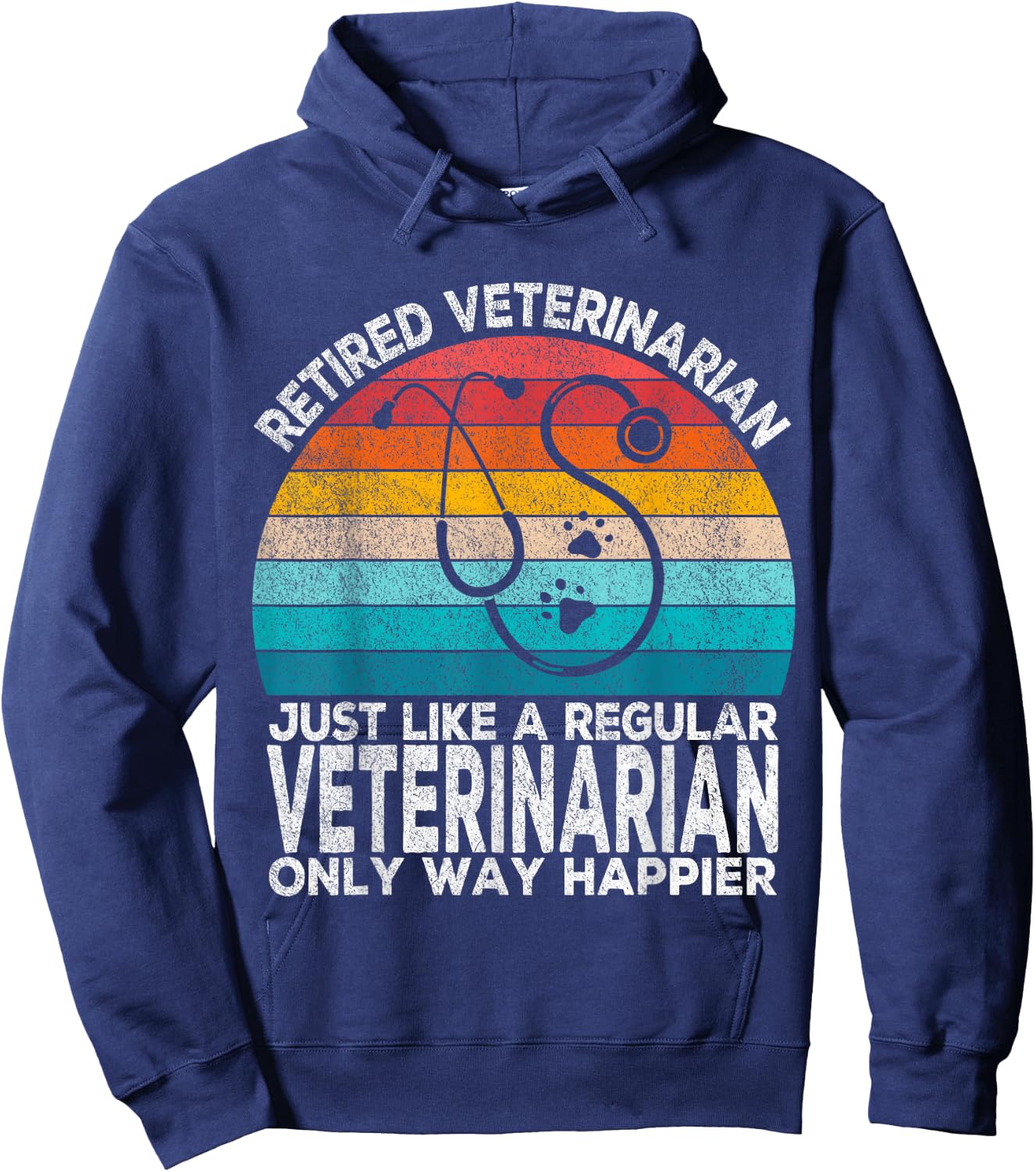 Retired Veterinarian Just Like A Normal Veterinarian Vet Hoodie - Hoodie | Navy