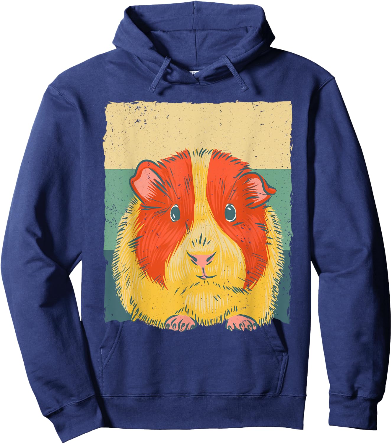 Cute Guinea Pig Design Women Kids Vintage Guinea Pig Hoodie - Hoodie | Navy