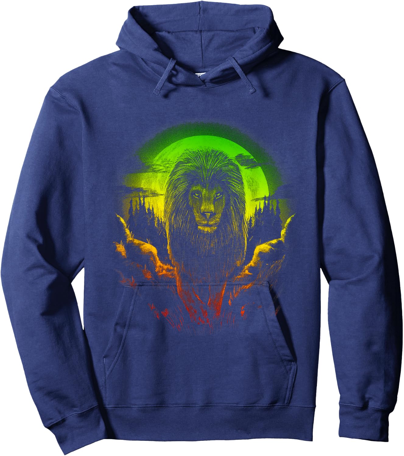 Rasta Reggae Lion Of Judah Jamaican Pride Rastafarian Lion Hoodie - Hoodie | Navy