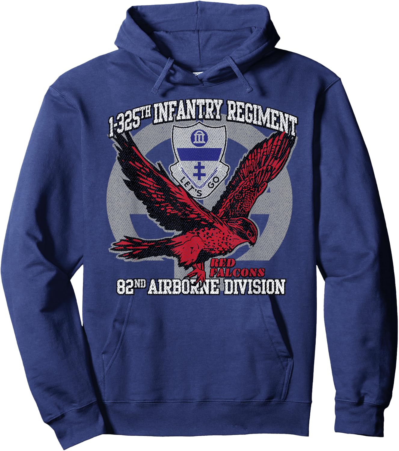 American Marauder: 1-325th Airborne Infantry Red Falcons Hoodie - Hoodie | Navy