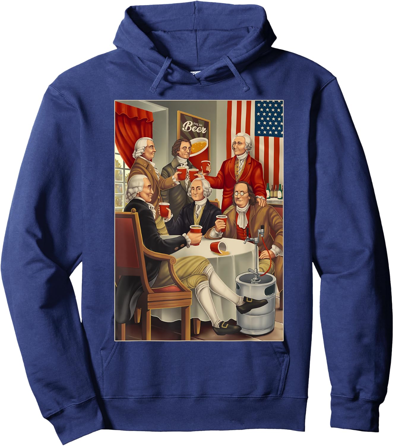 Founding Fathers Beer Keg 4th of July Shirt Founding Father Kids Men Hoodie - Hoodie | Navy