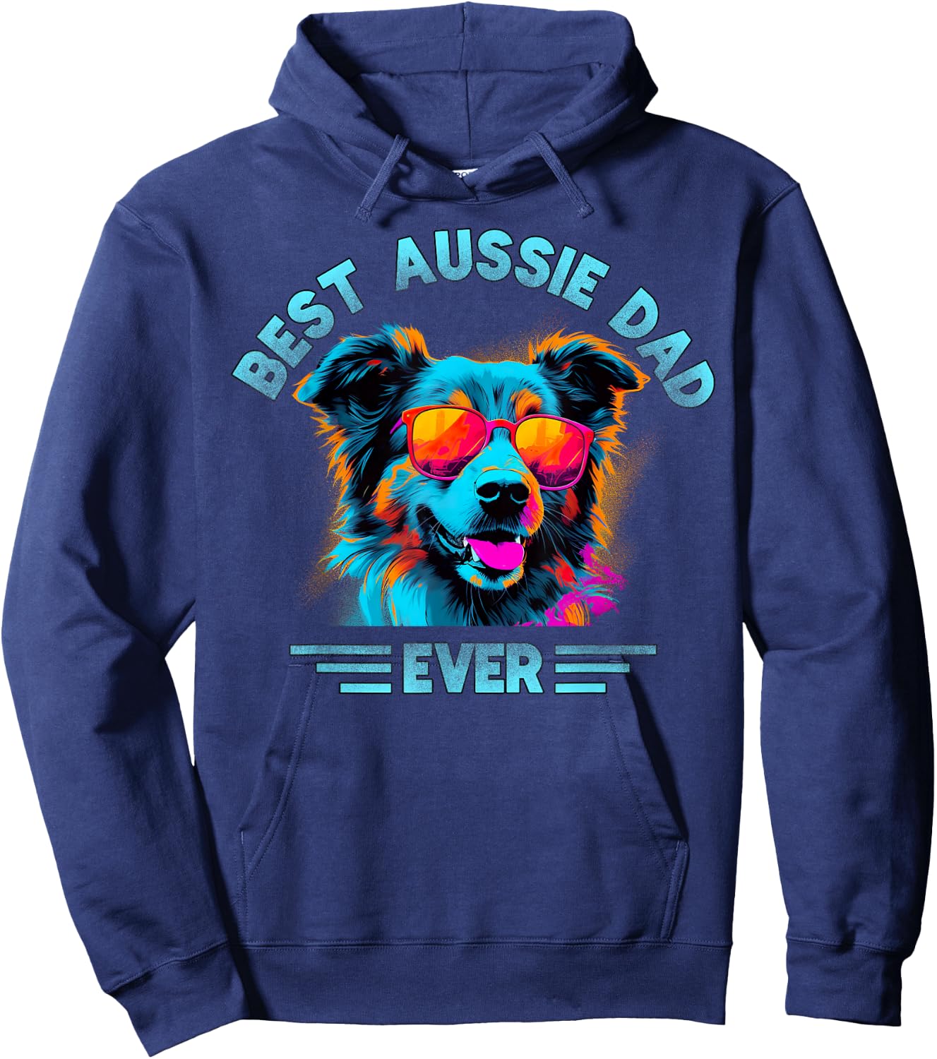 Aussie DAD Australian Shepherd Hoodie - Hoodie | Navy