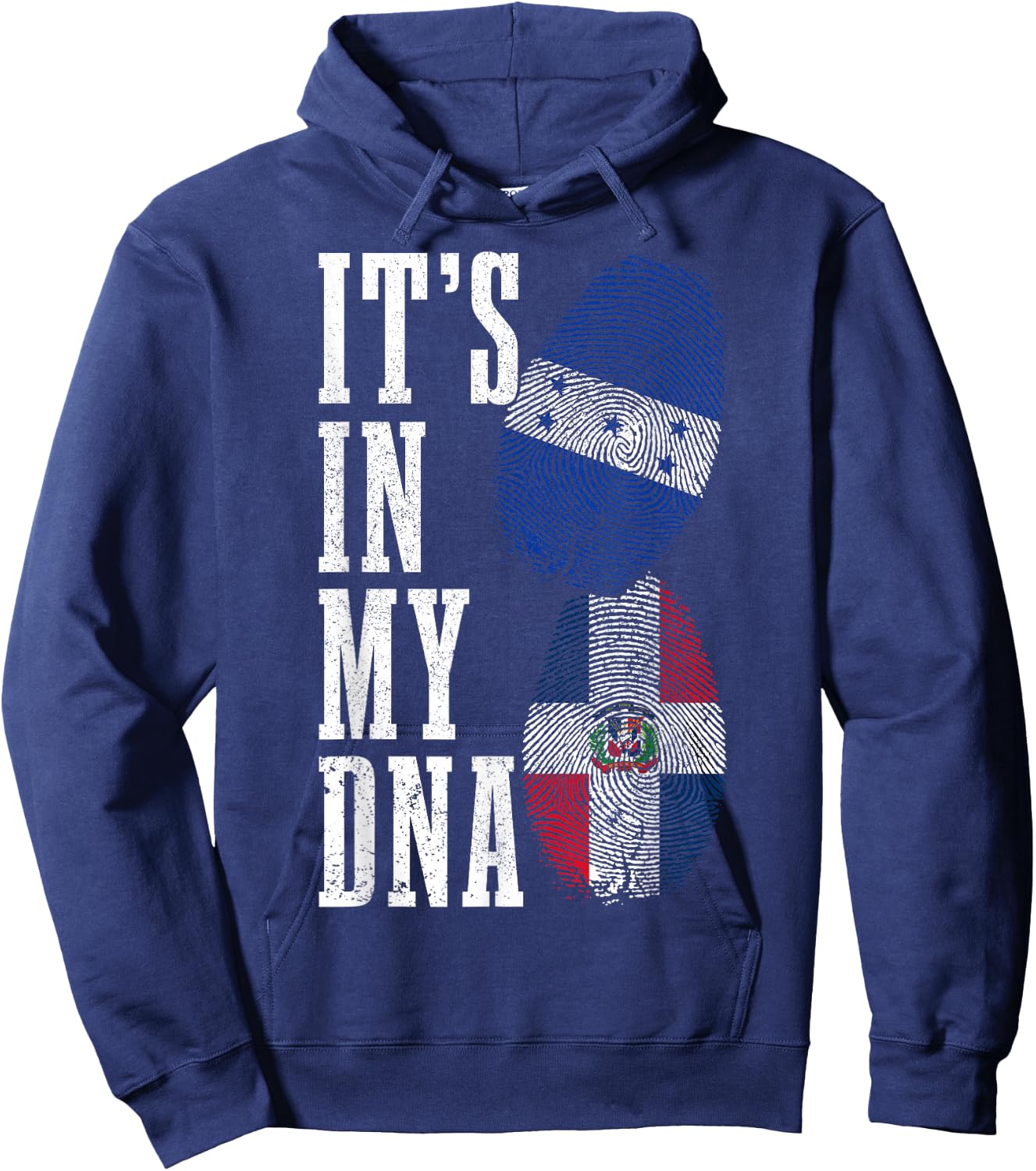Honduras Dominican Republic DNA Honduran Flag Pride Heritage Hoodie - Hoodie | Navy