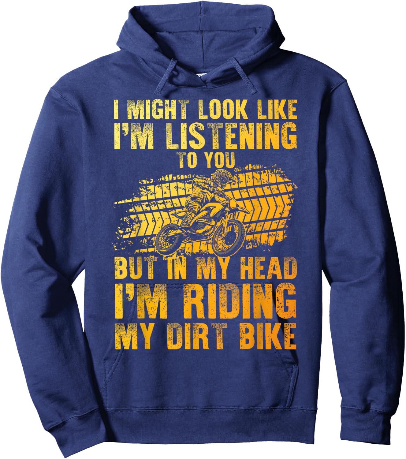 Funny Dirt Bike Art Women Dirtbike Motorcycle Riding Hoodie - Hoodie | Navy