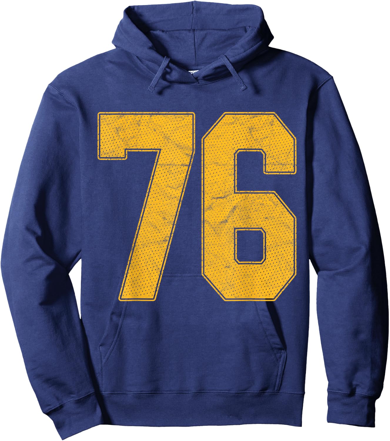 Number 76 Numbered Uniform Sports Team Jersey 76th Birthday Hoodie - Hoodie | Navy