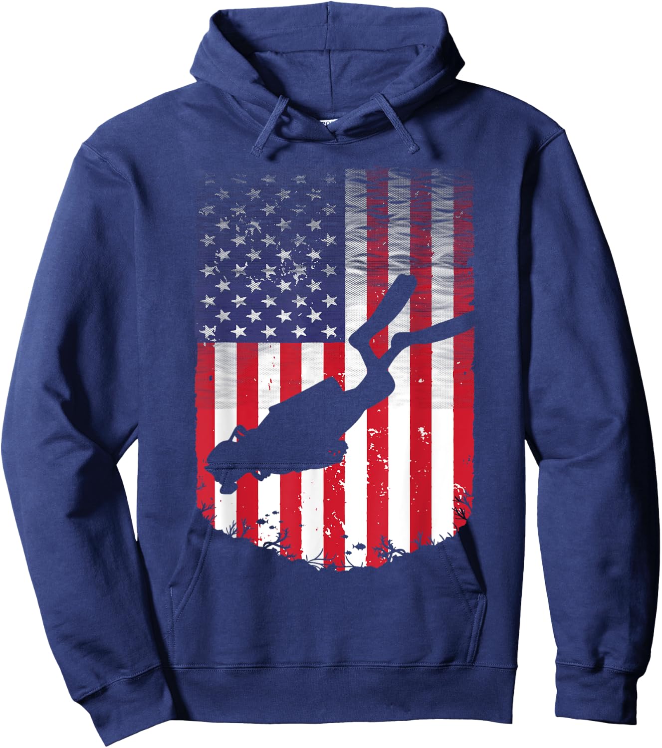 Funny Scuba Diving Art Women Scuba Diver Swimming Hoodie - Hoodie | Navy