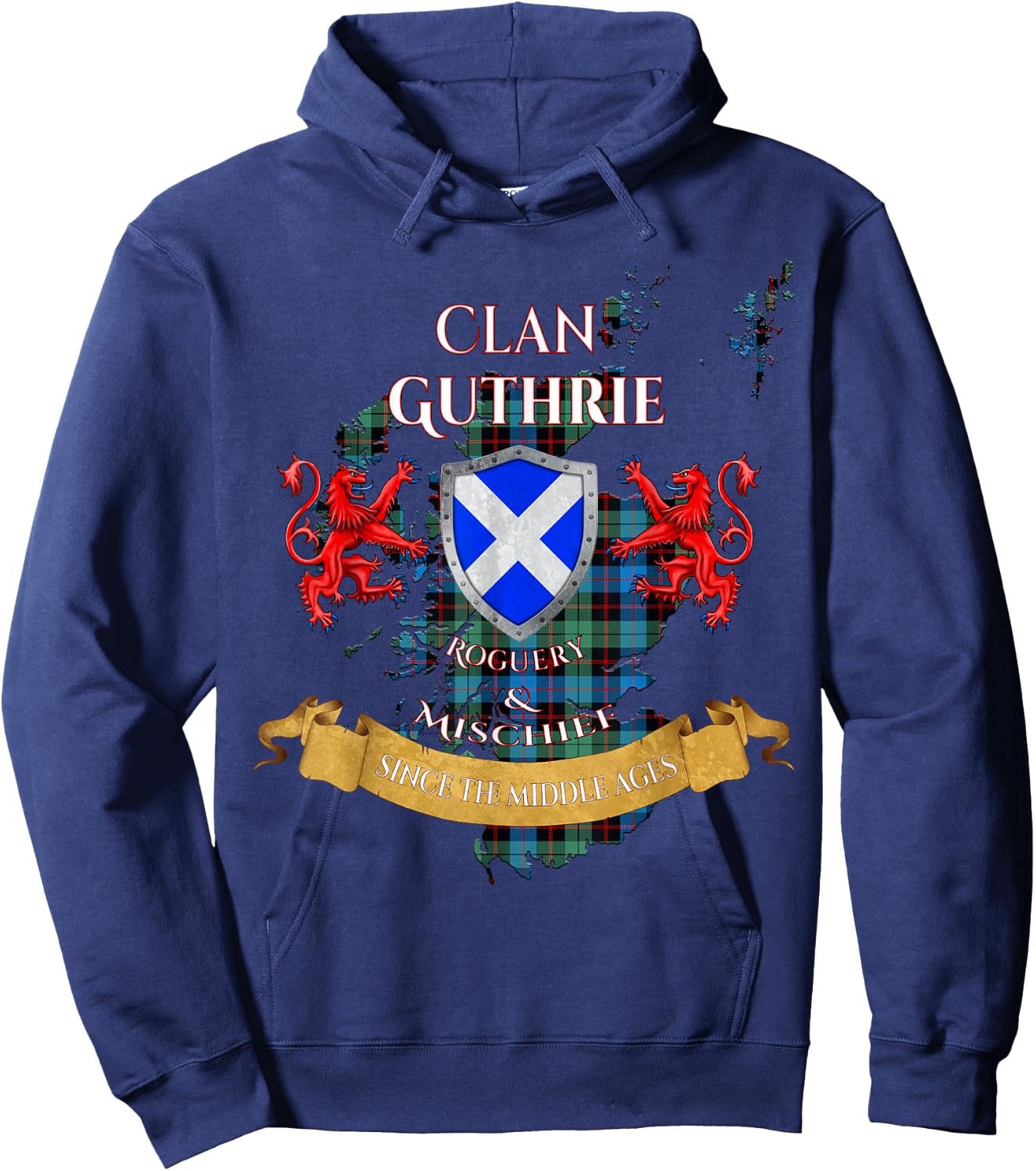 Guthrie Scottish Family Clan Middle Ages Mischief Hoodie - Hoodie | Navy