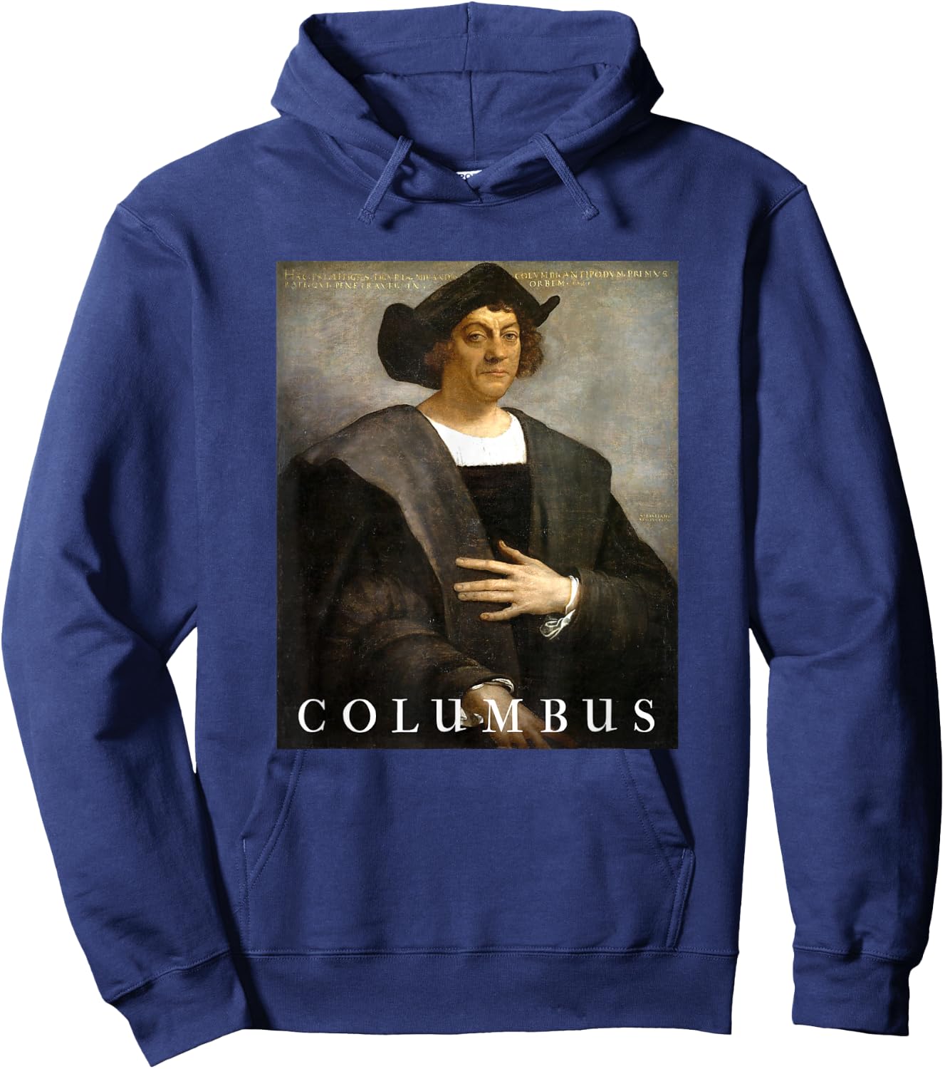 Christopher Columbus Portrait Hoodie - Hoodie | Navy