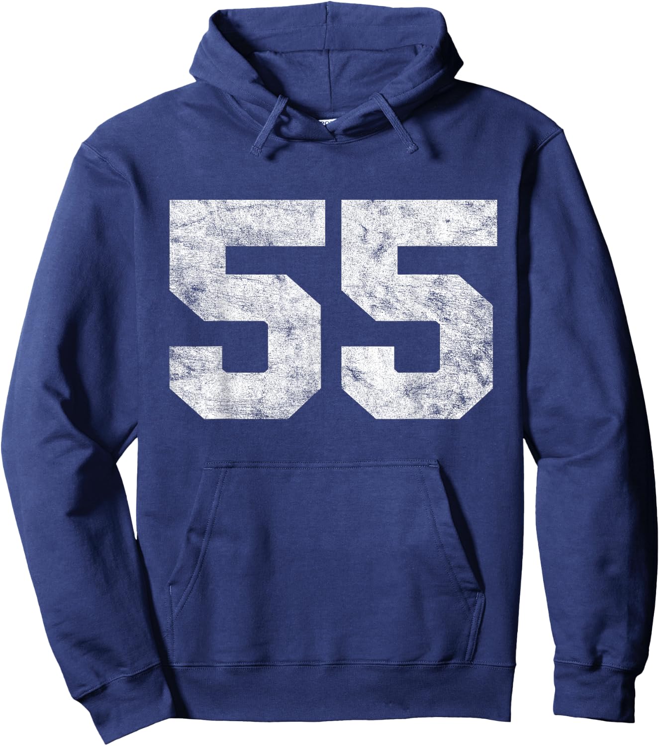 Vintage Lucky Number 55 Birthday Sports Player Team Athlete Hoodie - Hoodie | Navy