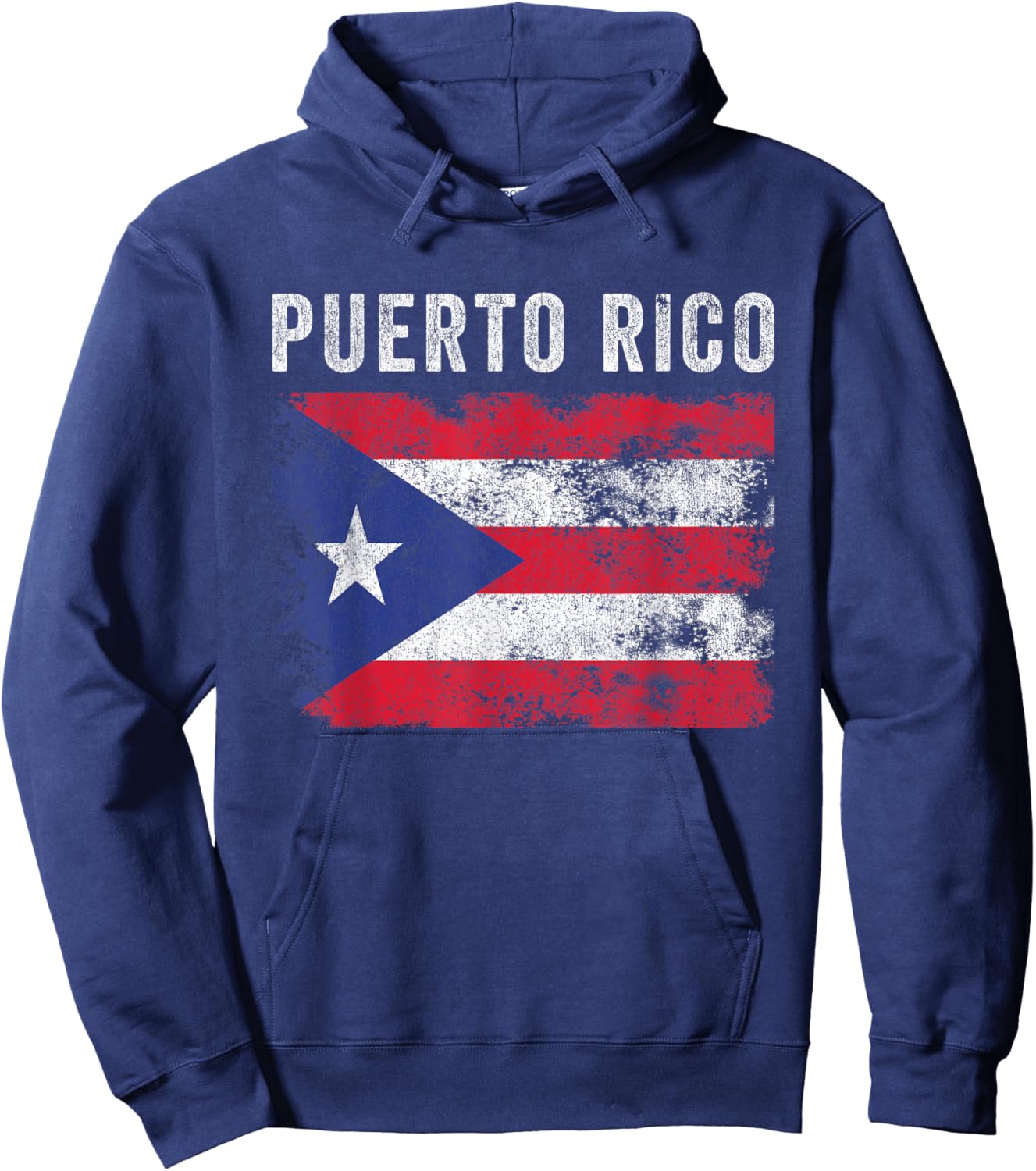 Puerto Rico Flag Distressed - Men Women - Puerto Rican Flag Hoodie - Hoodie | Navy