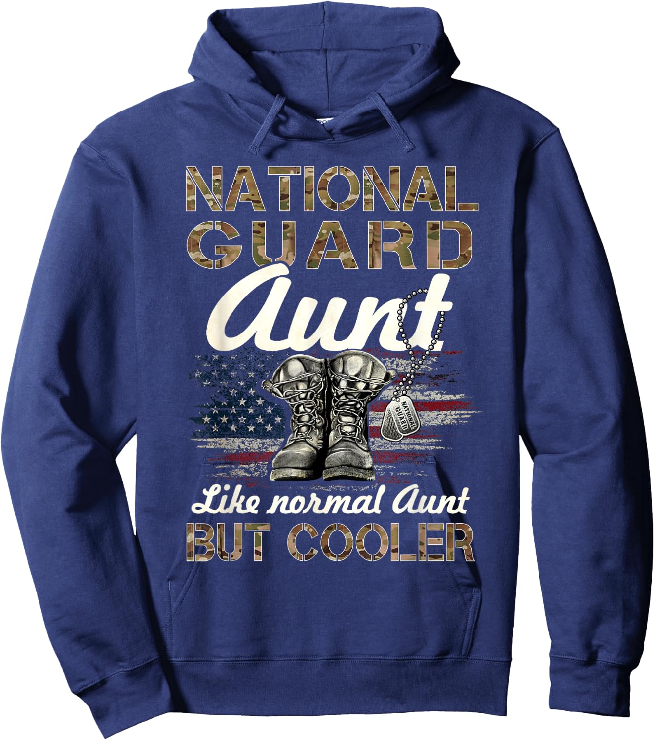National Guard Aunt Proud Aunt Military Matching Gift - Black, -Adults, Small, Short Sleeve, Regular Fit, Cotton 100% Hoodie - Hoodie | Navy