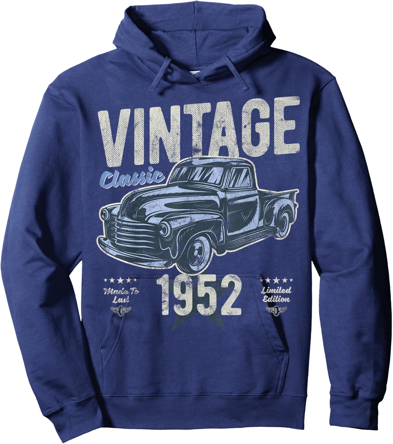 Vintage, Born 1952, Birthday, Classic Pick Up Truck Hoodie - Hoodie | Navy