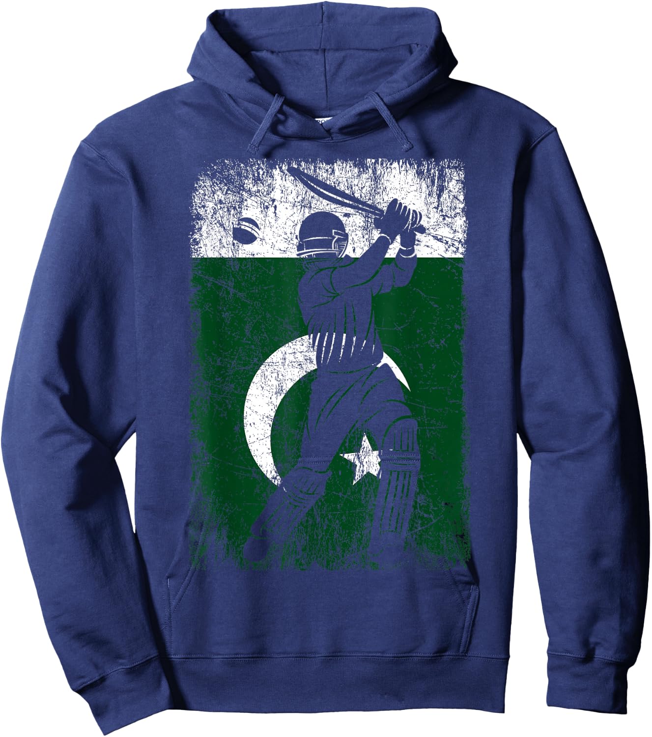 Pakistan Flag Cricket Jersey Fan Player Coach Hoodie - Hoodie | Navy