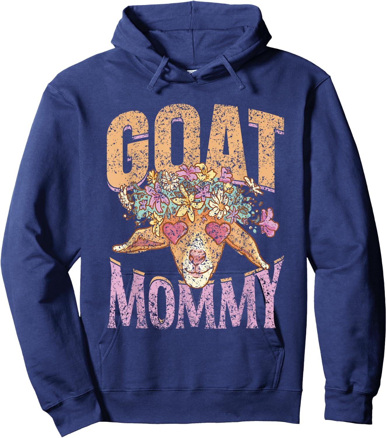 Goat Mommy Owner Lover Pet Animal Goat Mom Mother Mama Hoodie - Hoodie | Navy