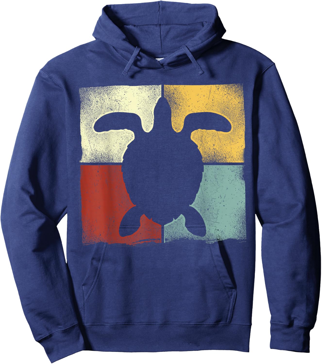 Sea Turtle Tortoise Retro Vintage Hoodie - Hoodie | Navy