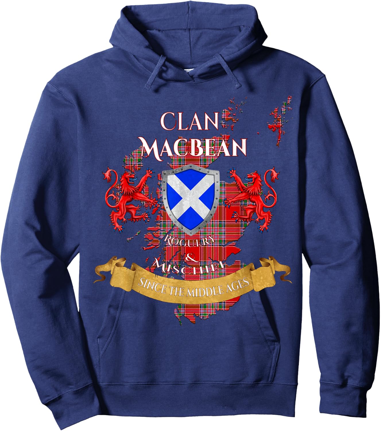 MacBean Scottish Family Clan Middle Ages Mischief Hoodie - Hoodie | Navy