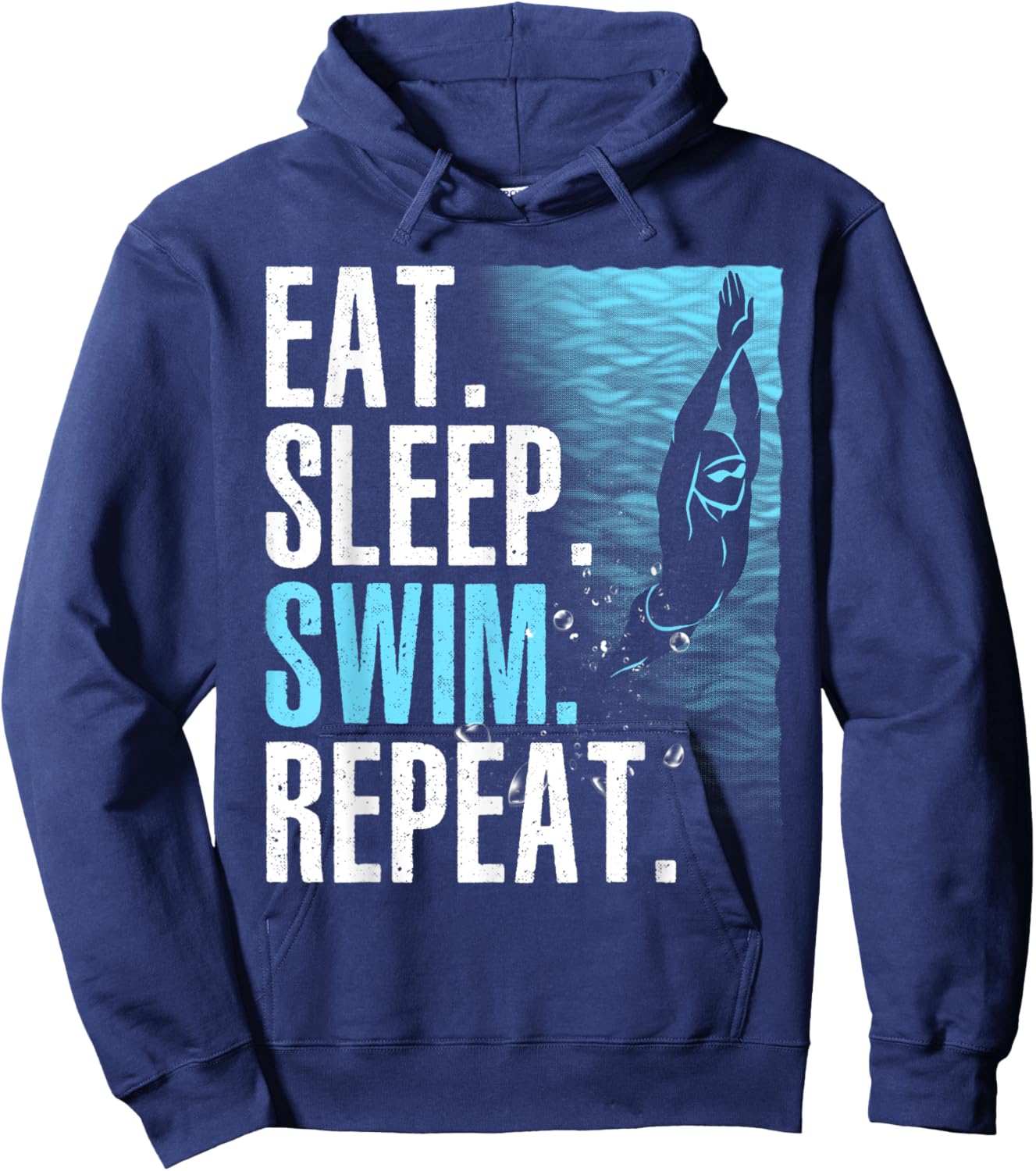 Funny Swimming Design Women Kids Swimmers Swim Team Hoodie - Hoodie | Navy
