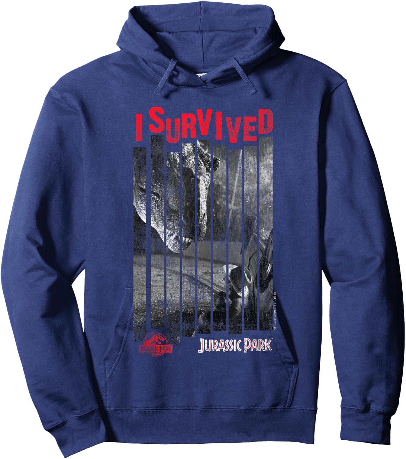 Jurassic Park T-Rex I Survived Hoodie - Hoodie | Navy