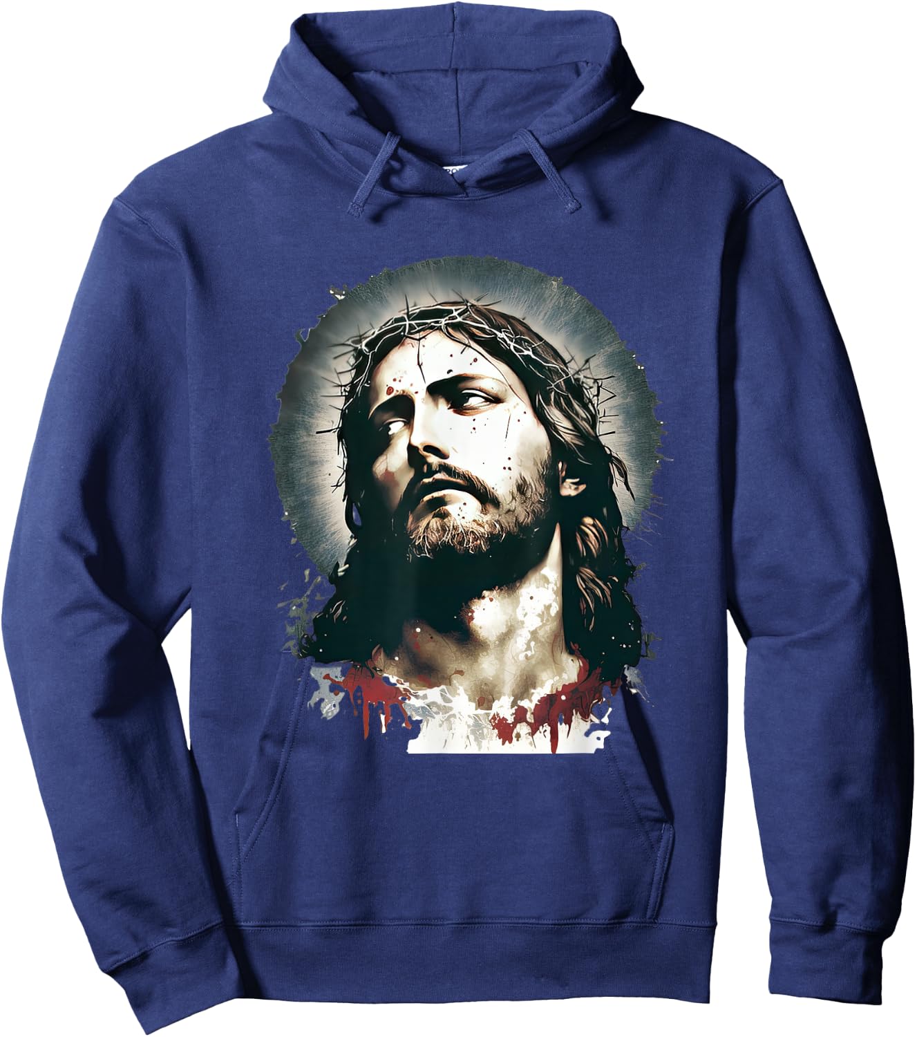 Christian Quotes Designs Faithful Christians Love Jesus Christ Graphical Design for Christians -Adults Black Small Hoodie - Hoodie | Navy