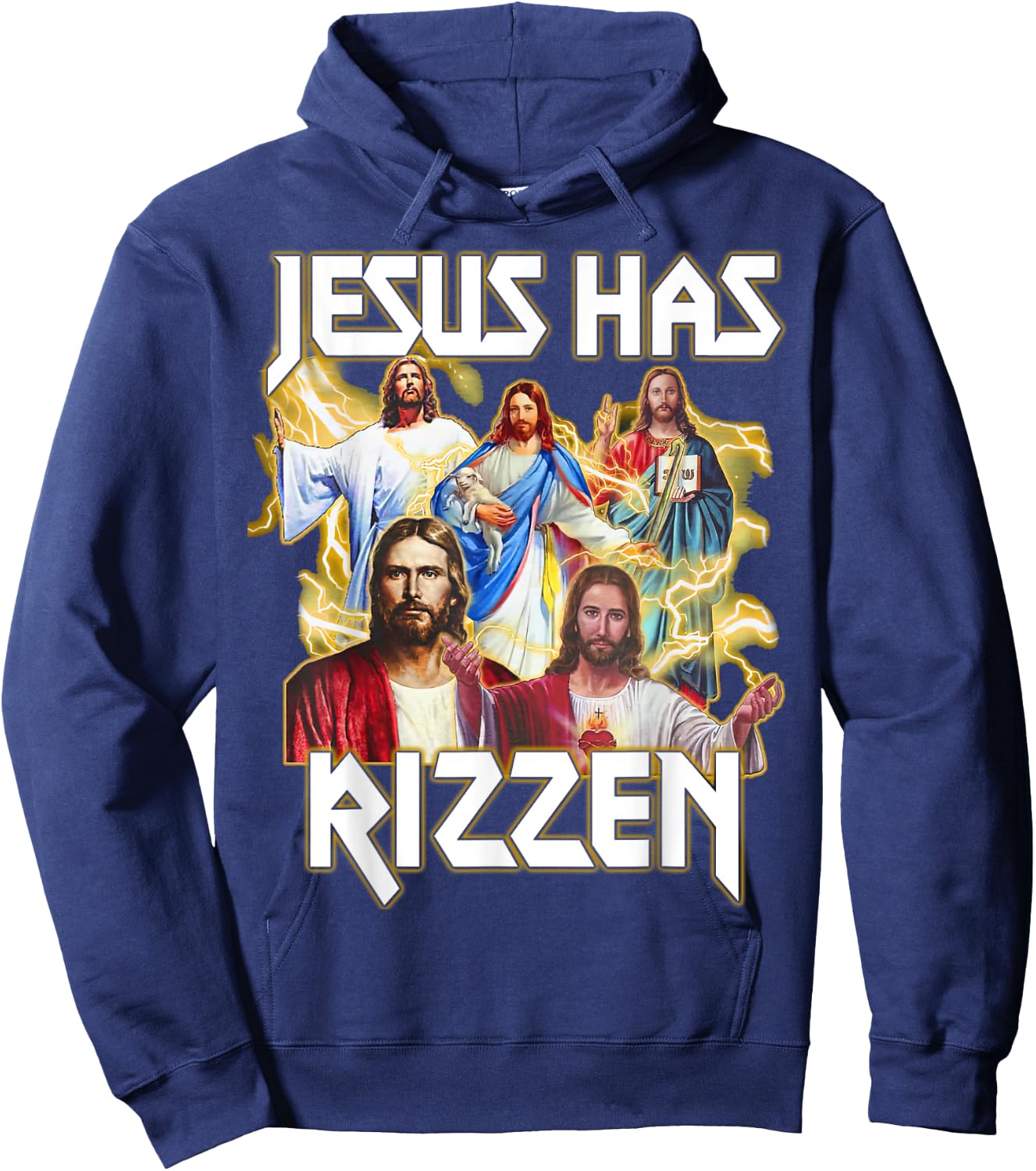 Jesus Has Rizzen, Christian Bible Faith, Christian Religion Hoodie - Hoodie | Navy