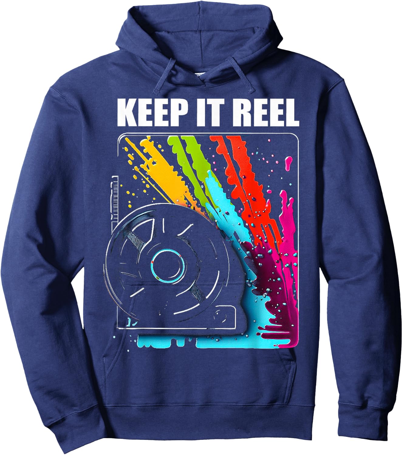 Keep It Reel for Film Fans, Film Students and Filmmakers Hoodie - Hoodie | Navy