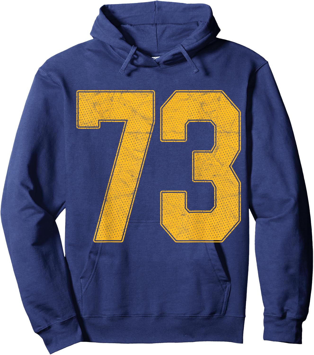 Number 73 Numbered Uniform Sports Team Jersey 73rd Birthday Hoodie - Hoodie | Navy