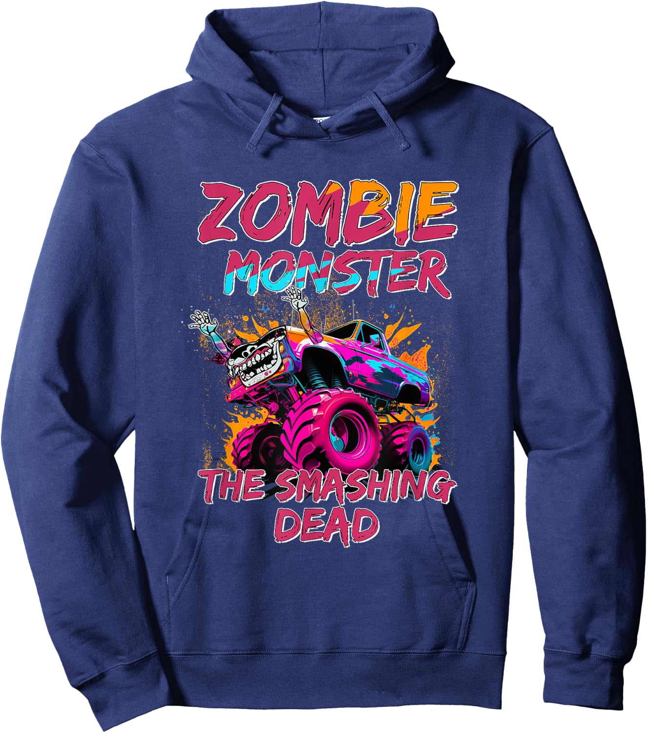 Zombie Monster Truck The Smashing Dead Hoodie - Hoodie | Navy