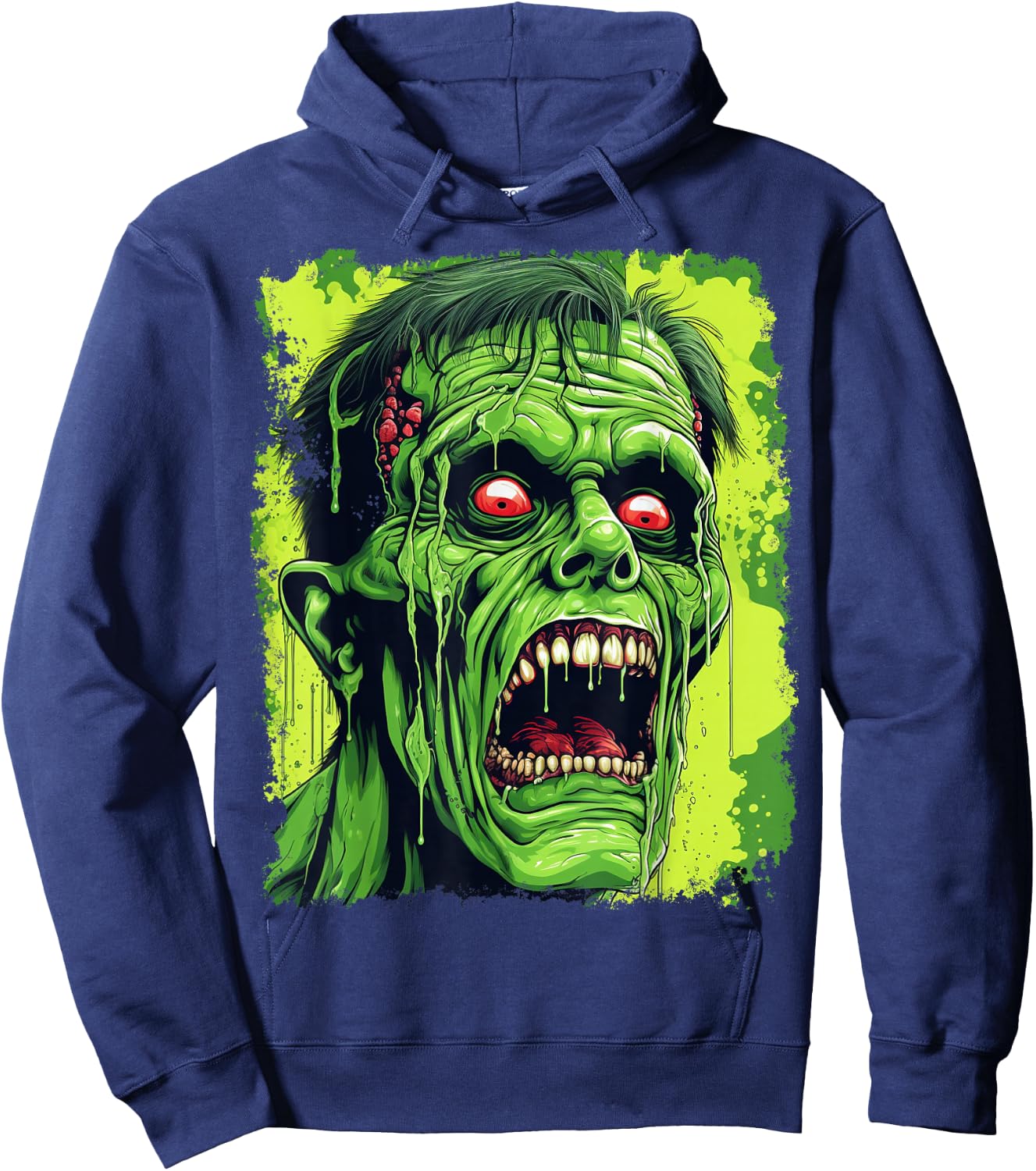 Classic Horror Green Zombie Hoodie - Hoodie | Navy