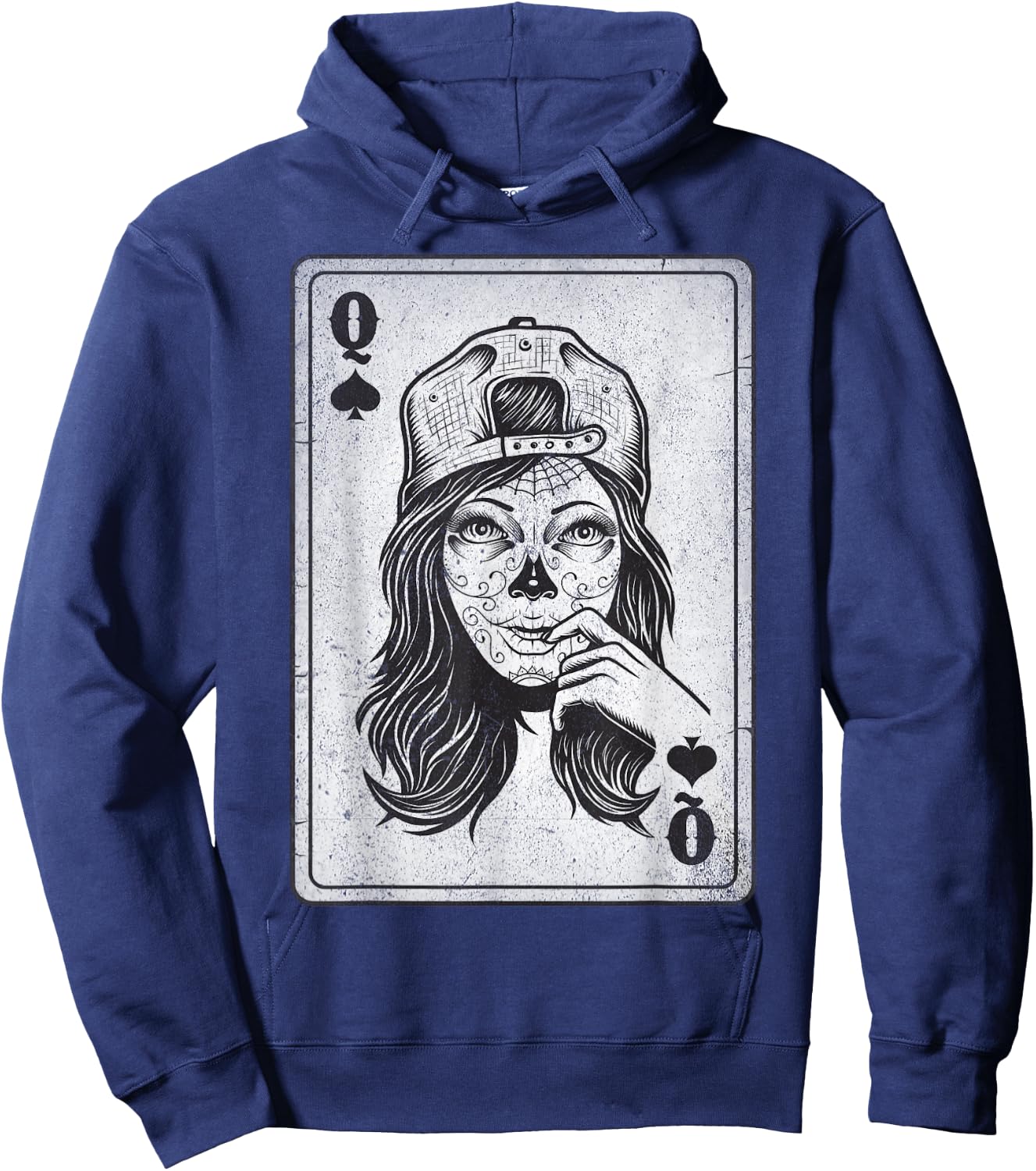 Matching Couple King And Queen skull Hoodie - Hoodie | Navy