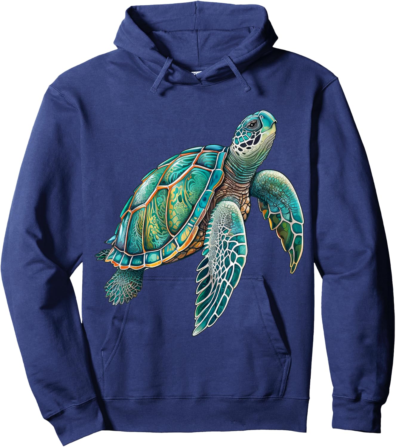 Sea Turtle Beach Lover Ocean Animal Graphic Novelty Hoodie - Hoodie | Navy
