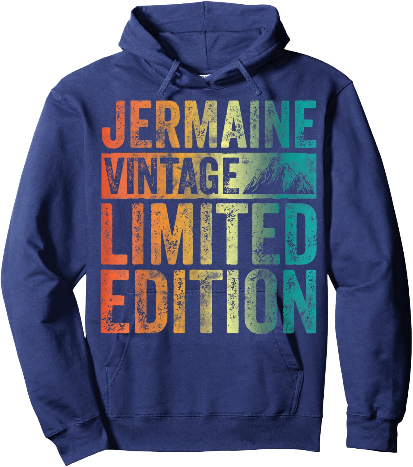 Personalized Name Shirt Jermaine Vintage Limited Edition Hoodie - Hoodie | Navy