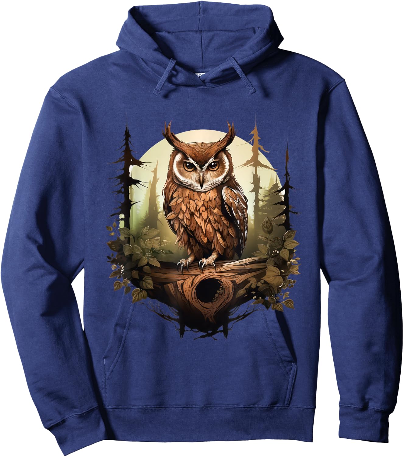 Owl Forest Graphic Women Men Girls Boys Hoodie - Hoodie | Navy