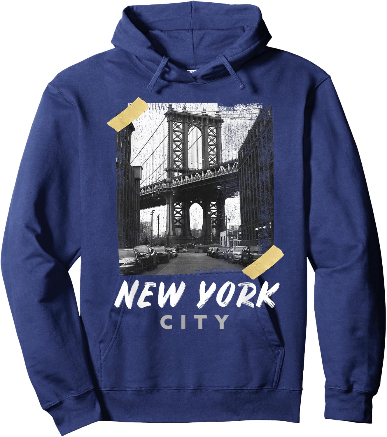 Nyc New York Souvenirs And Gifts -Adults Black Small New York City Graphic Hoodie - Hoodie | Navy