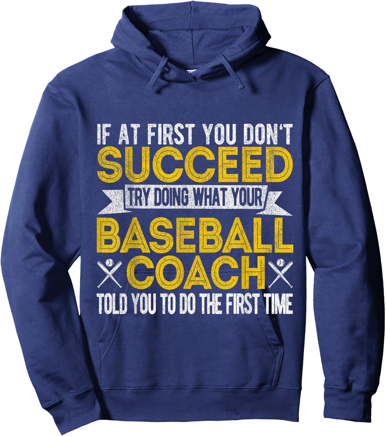Funny Baseball Coach Baseball Team Coach Retro Hoodie - Hoodie | Navy