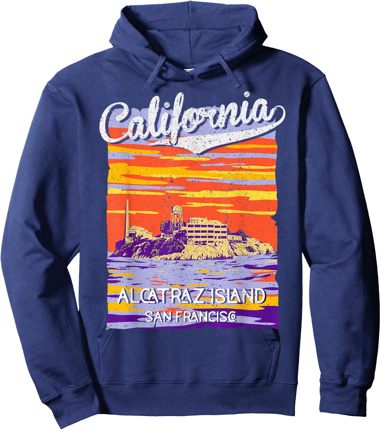 Alcatraz Island San Francisco CA Cali California Republic Hoodie - Hoodie | Navy