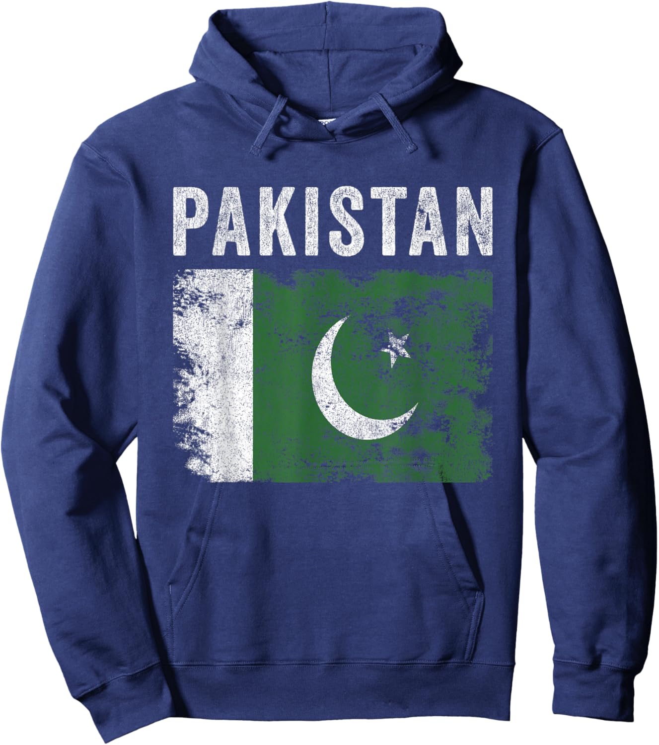 Pakistan Flag Distressed - Men Women Kids - Pakistani Flag Hoodie - Hoodie | Navy