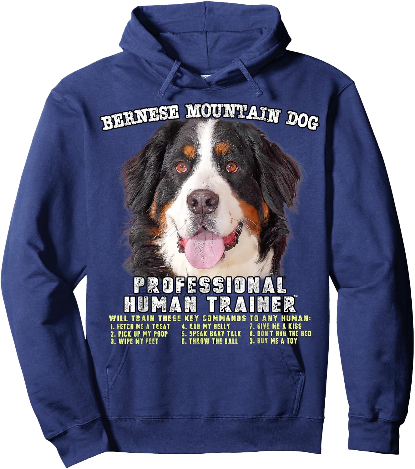Bernese Mountain Dog Professional Human Trainer Hoodie - Hoodie | Navy