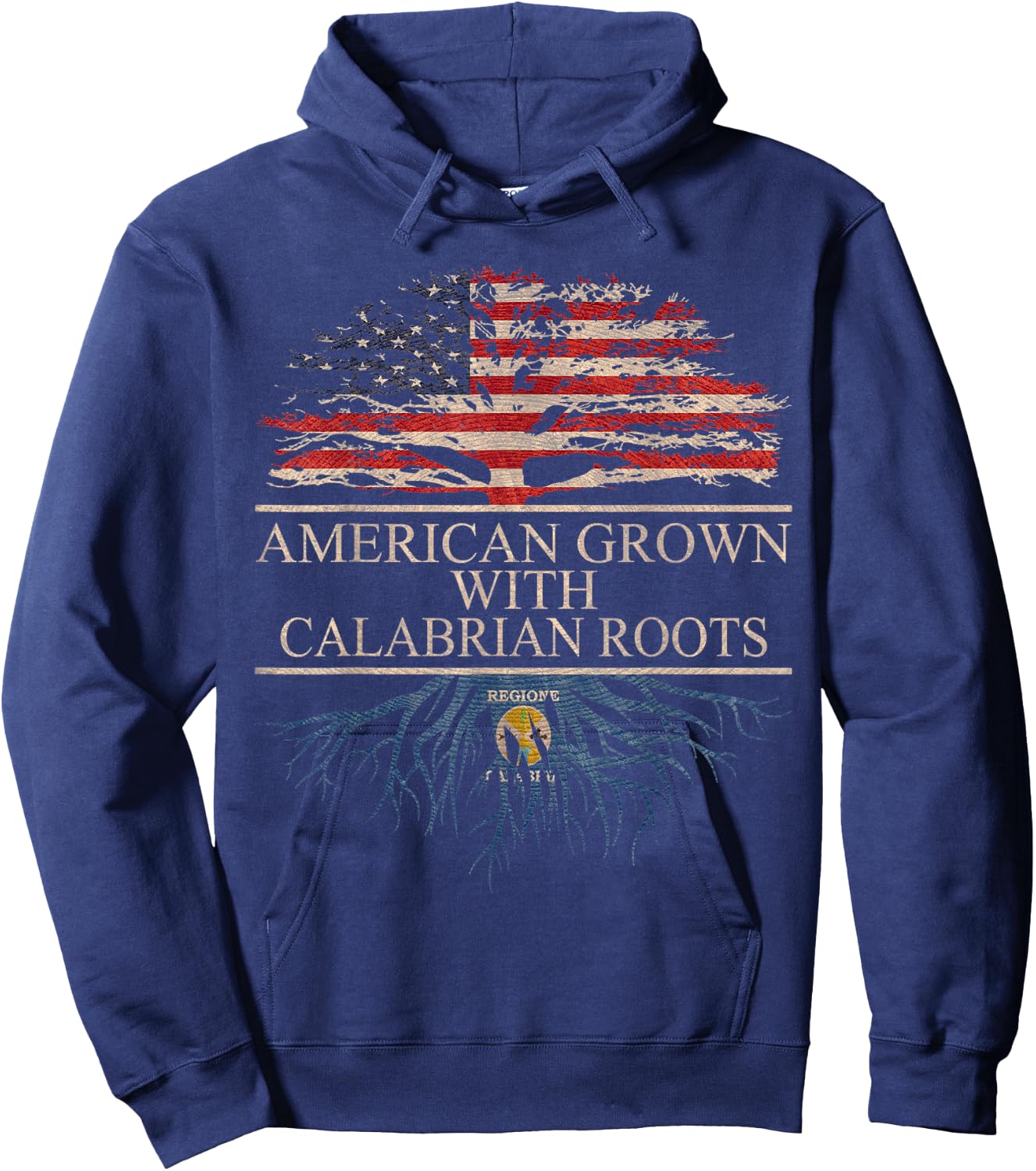 American grown calabrian roots Hoodie - Hoodie | Navy