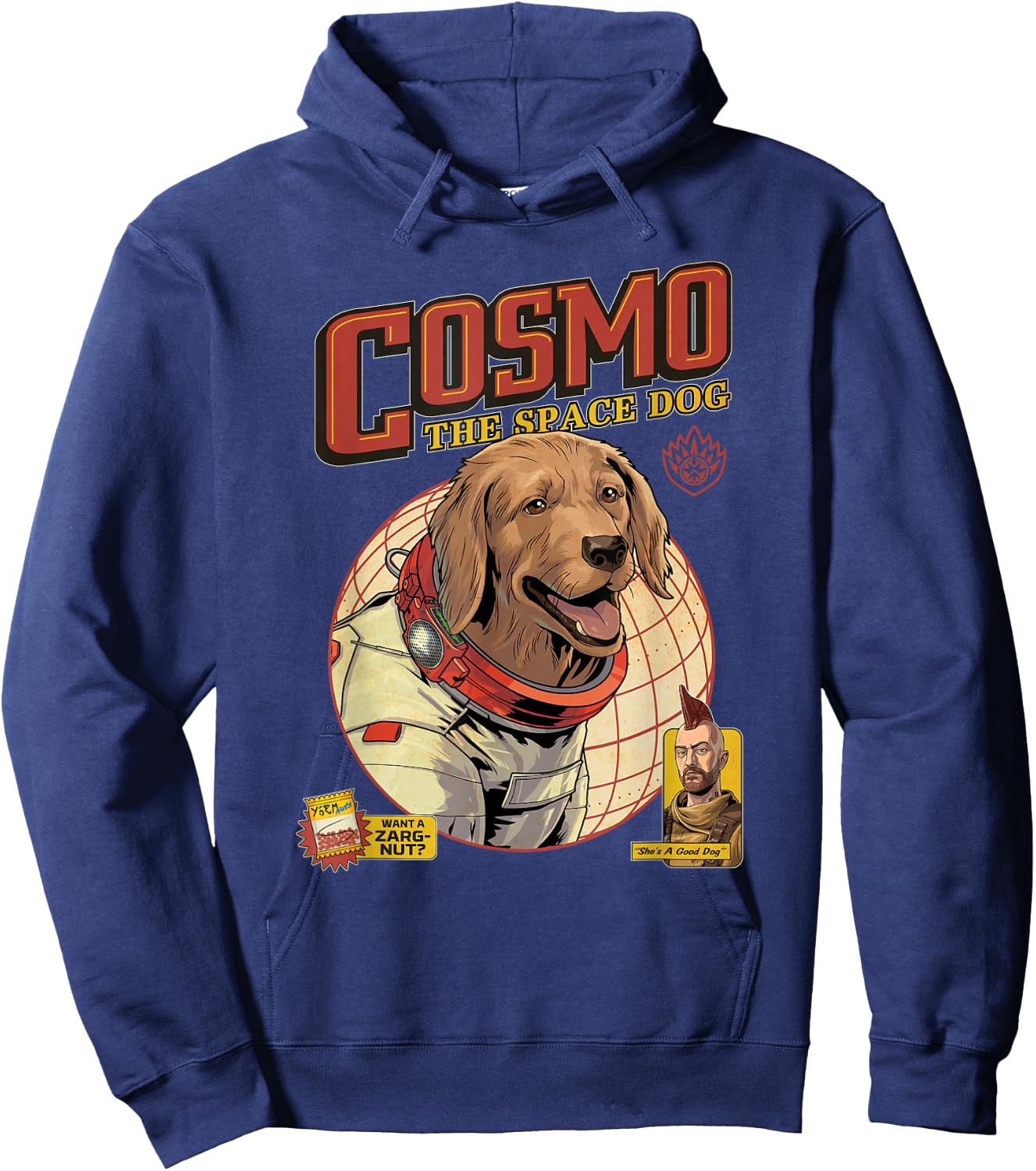 Marvel Guardians of The Galaxy Volume 3 Cosmo The Space Dog Hoodie - Hoodie | Navy