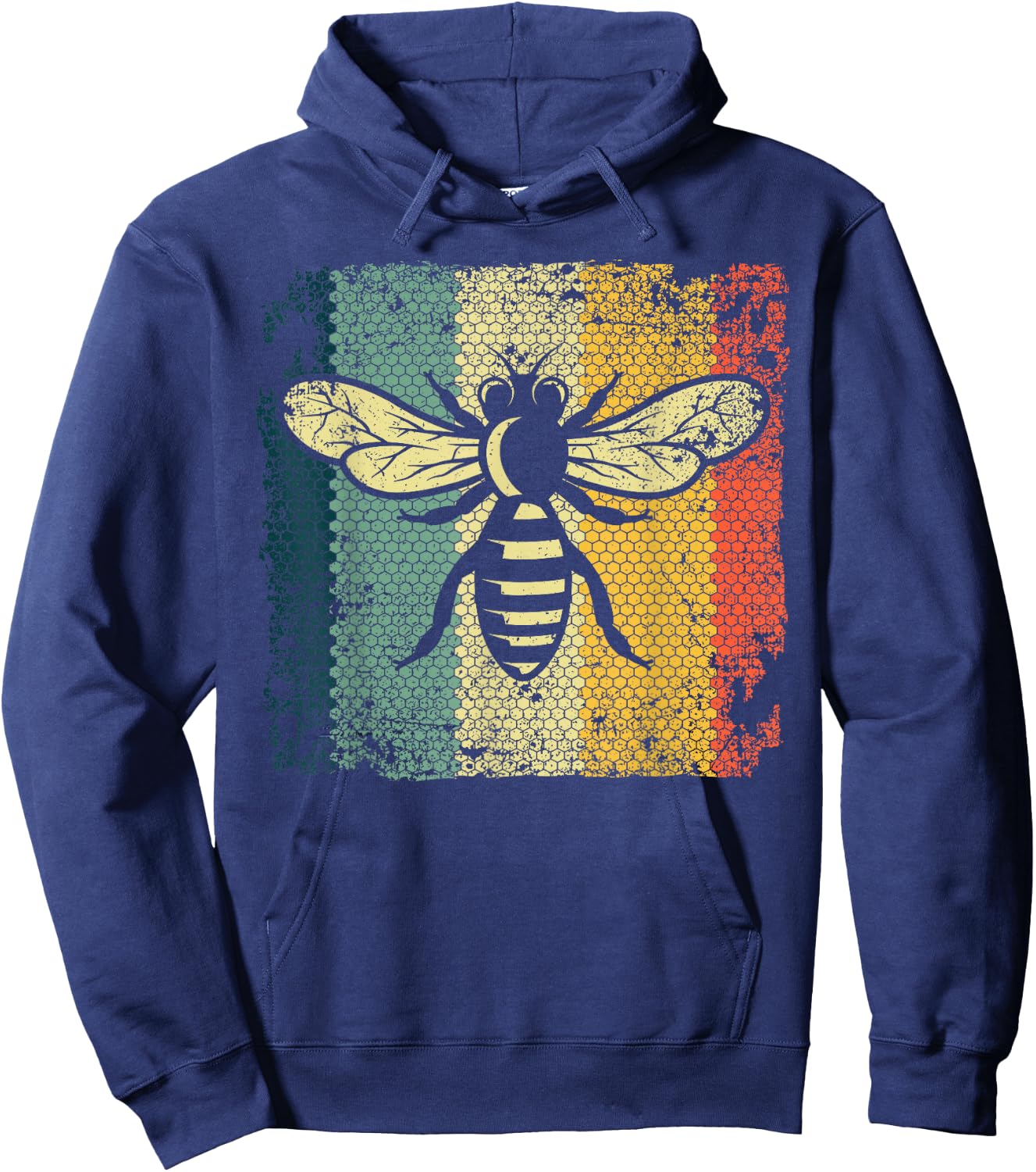 Funny Vintage Bee Designs Women Honey Beekeeping Bee Hoodie - Hoodie | Navy