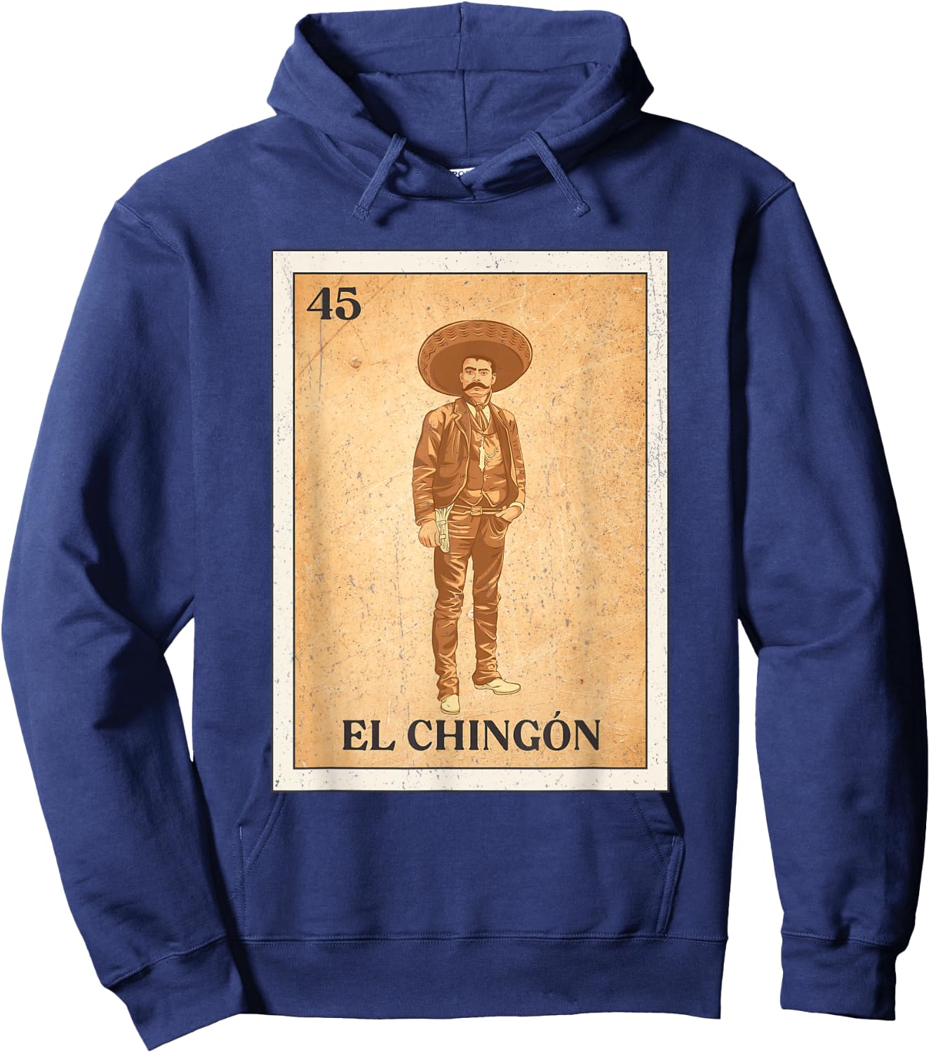 EL CHINGÓN. Zapata Mexican Bingo Version Hoodie - Hoodie | Navy