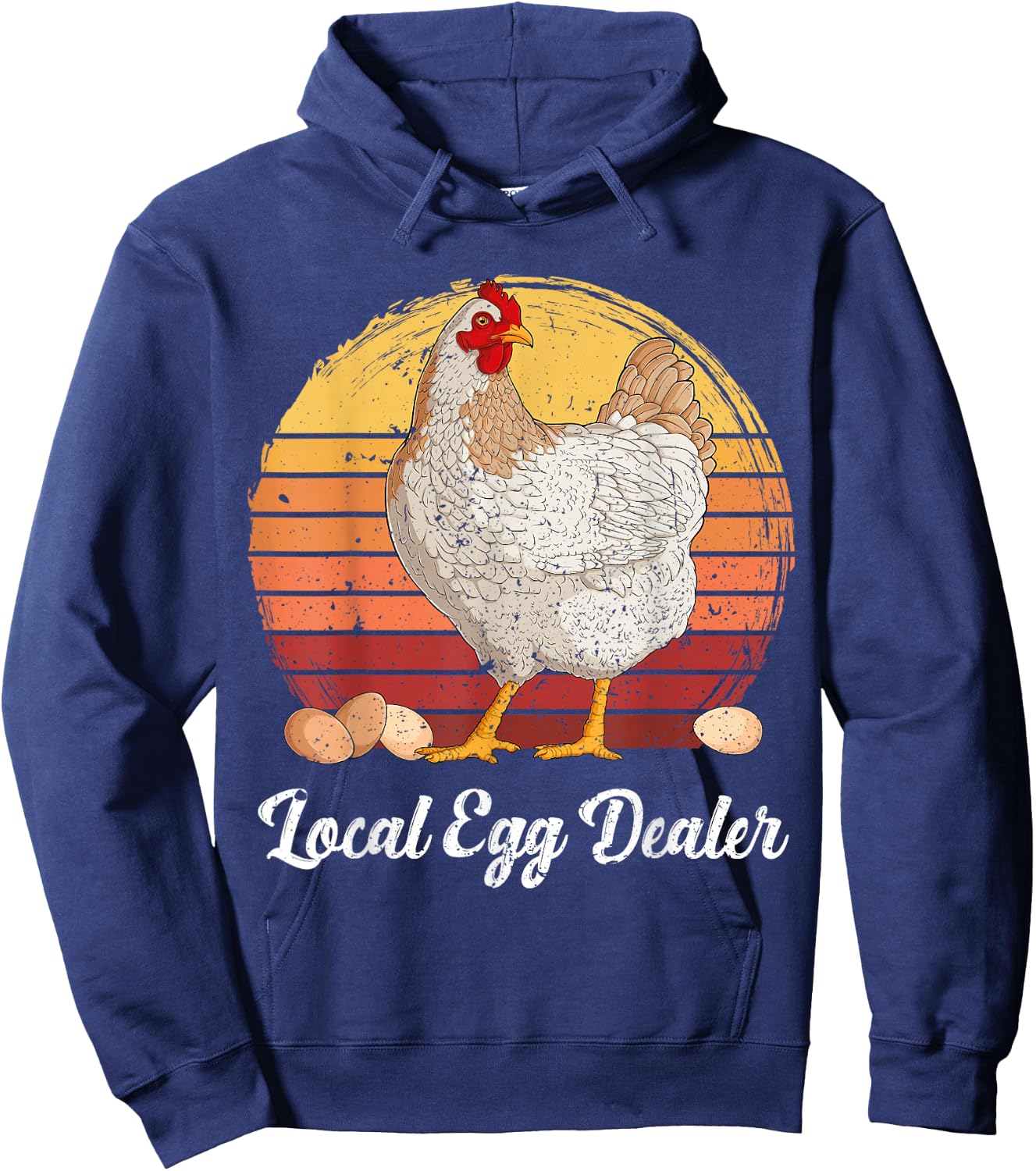 Supporting Local Egg Dealer Chickens Egg Lover Women Men Hoodie - Hoodie | Navy