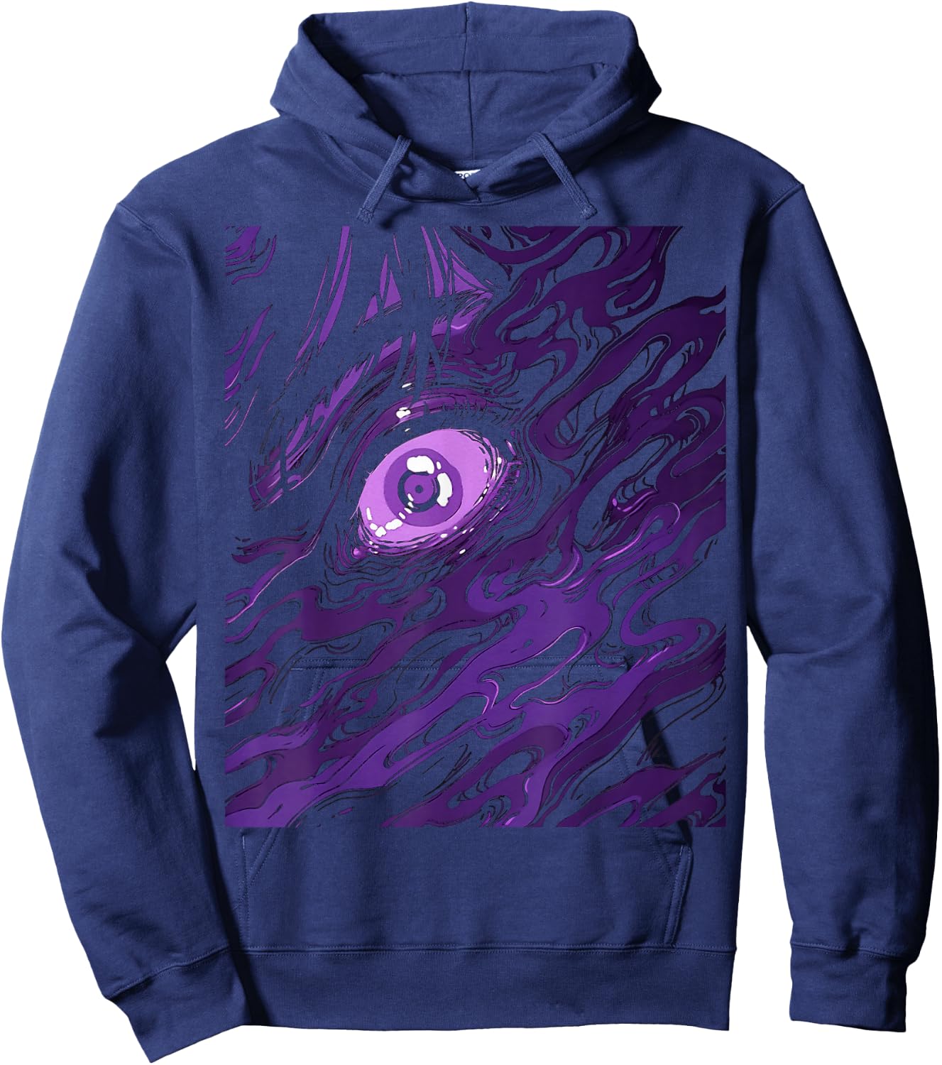 Creepy Japan Japanese Anime Manga Horror Aesthetic Weirdcore Hoodie - Hoodie | Navy