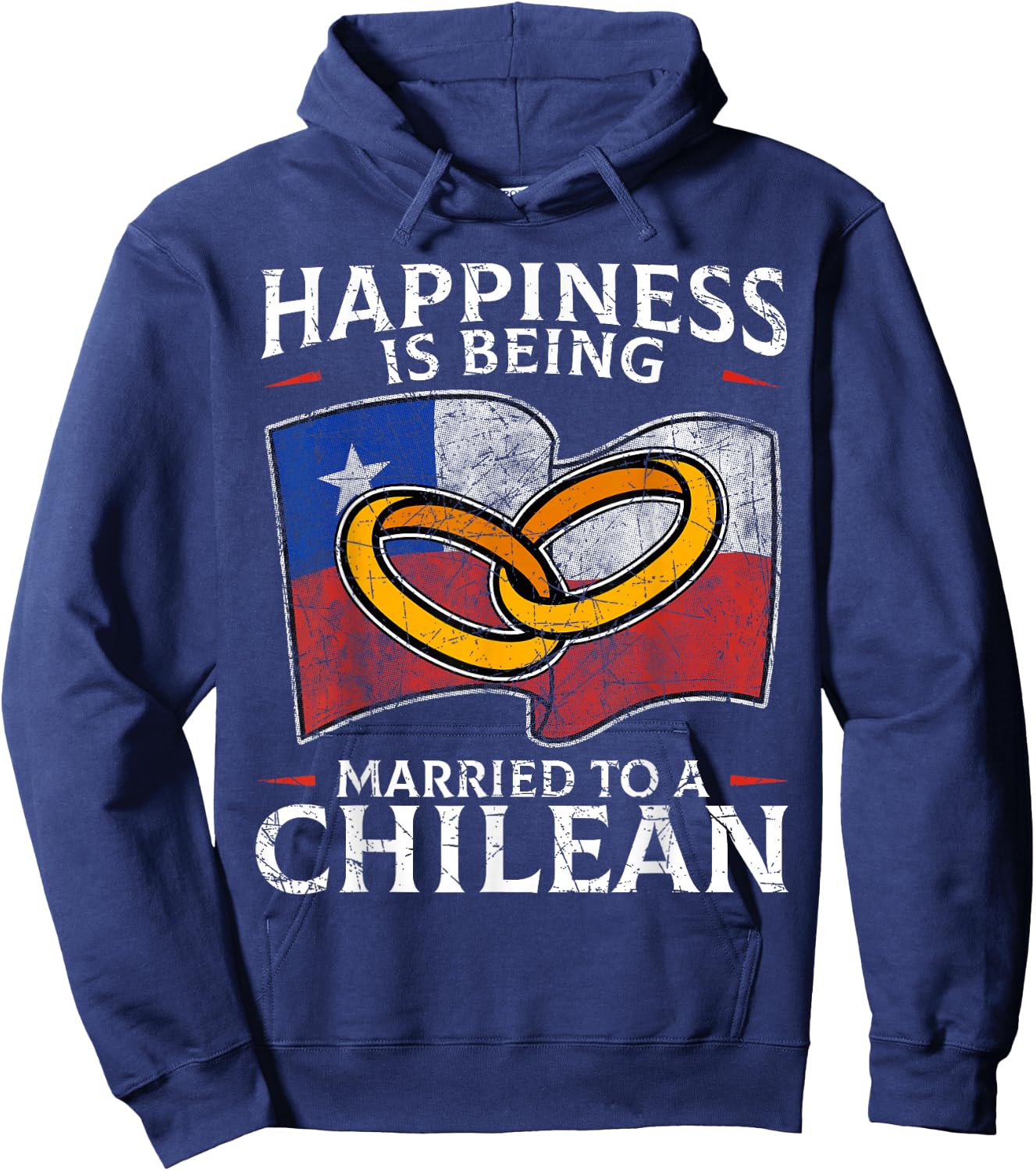 Chilean Marriage Chile Married Flag Wedded Culture Hoodie - Hoodie | Navy