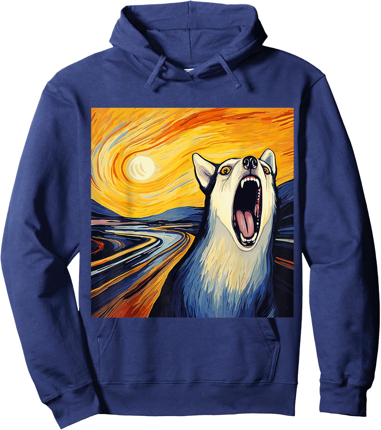 Siberian Husky The Scream For Dog Mom Dog Dad Women Kids Hoodie - Hoodie | Navy