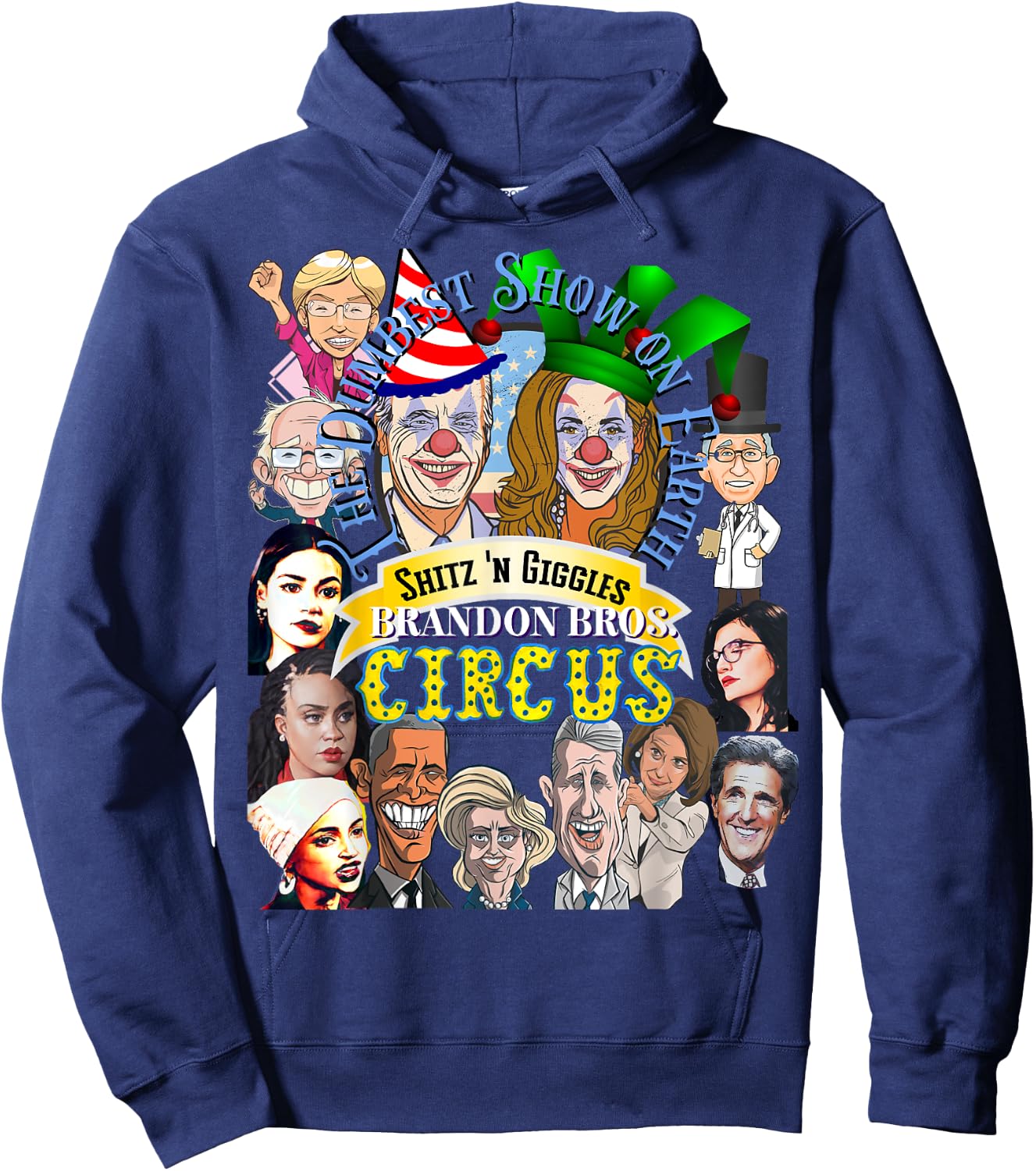 Weekend at Bidens Circus Trump Trump in Trump Time Hoodie - Hoodie | Navy